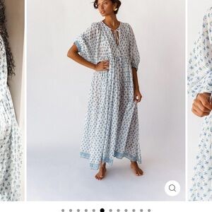 Daughters of India Kiara Maxi Dress Azure